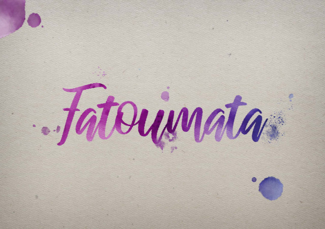 Free photo of Fatoumata Watercolor Name DP