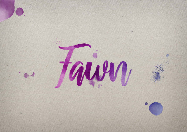 Free photo of Fawn Watercolor Name DP