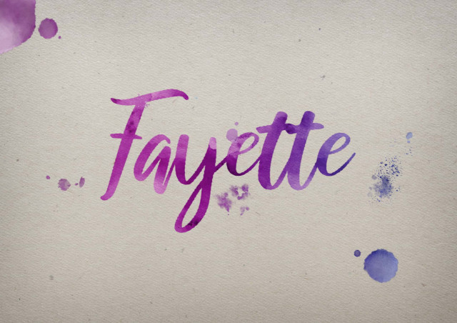 Free photo of Fayette Watercolor Name DP