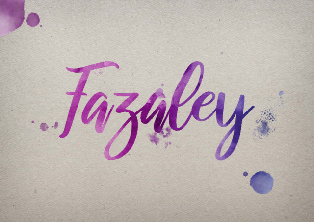 Free photo of Fazaley Watercolor Name DP