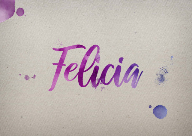 Free photo of Felicia Watercolor Name DP