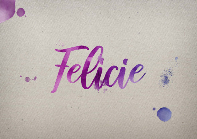 Free photo of Felicie Watercolor Name DP