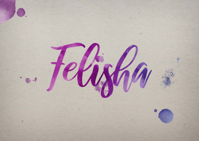 Free photo of Felisha Watercolor Name DP