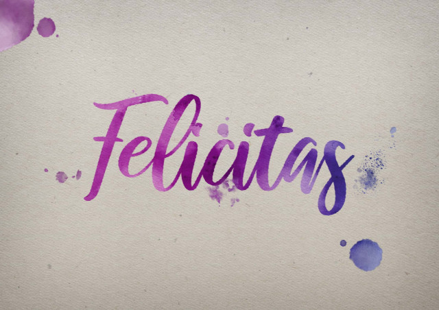 Free photo of Felicitas Watercolor Name DP