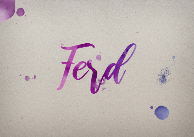 Free photo of Ferd Watercolor Name DP