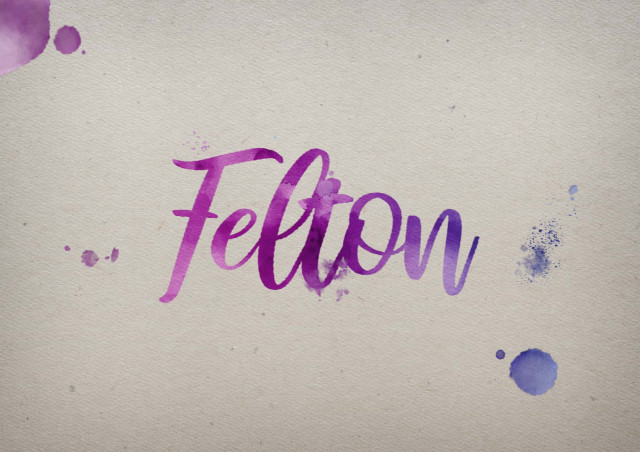 Free photo of Felton Watercolor Name DP