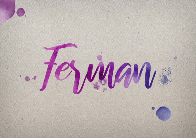 Free photo of Ferman Watercolor Name DP