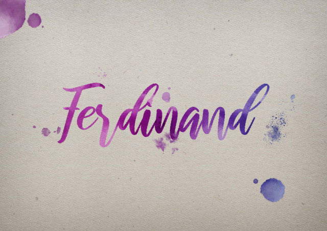 Free photo of Ferdinand Watercolor Name DP