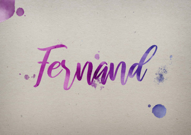 Free photo of Fernand Watercolor Name DP