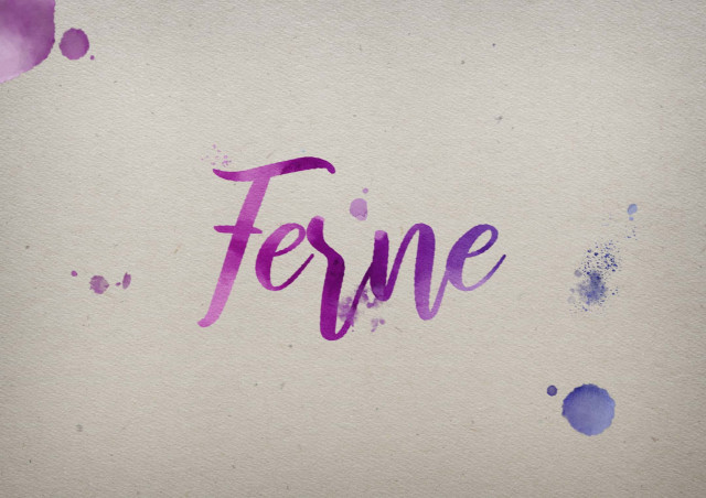 Free photo of Ferne Watercolor Name DP