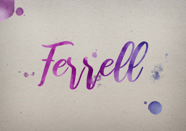 Free photo of Ferrell Watercolor Name DP