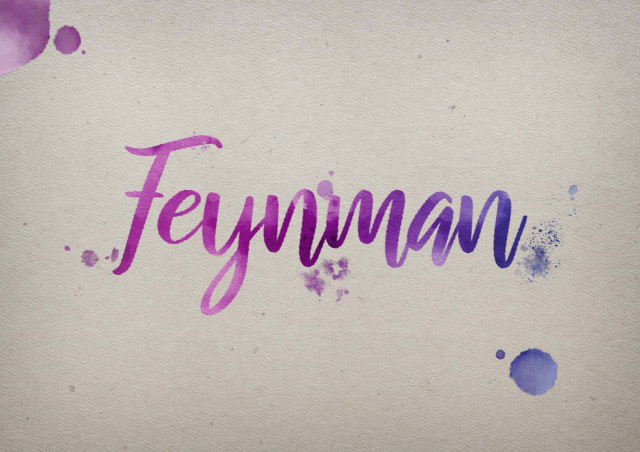 Free photo of Feynman Watercolor Name DP