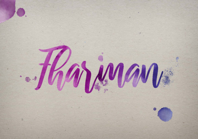 Free photo of Fharman Watercolor Name DP