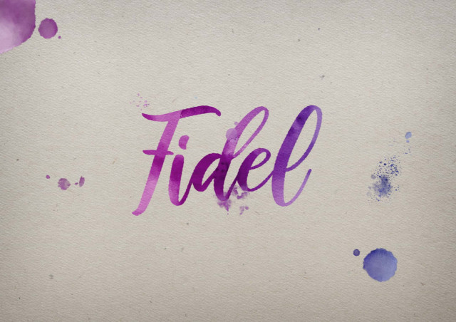 Free photo of Fidel Watercolor Name DP