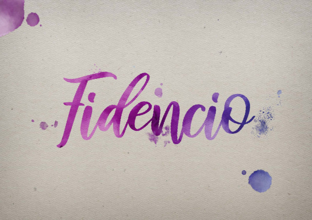 Free photo of Fidencio Watercolor Name DP