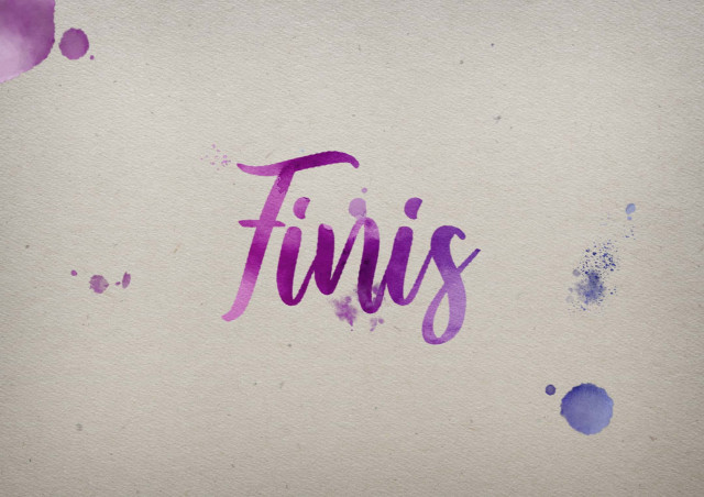 Free photo of Finis Watercolor Name DP