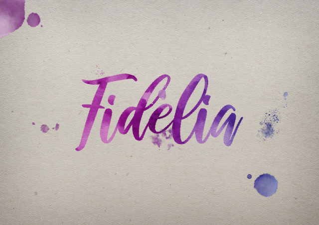 Free photo of Fidelia Watercolor Name DP