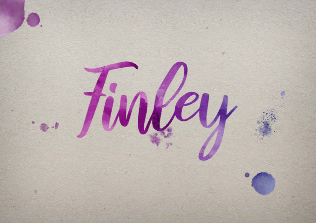 Free photo of Finley Watercolor Name DP
