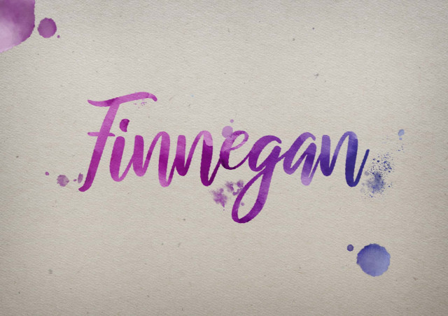 Free photo of Finnegan Watercolor Name DP