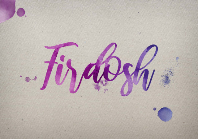 Free photo of Firdosh Watercolor Name DP