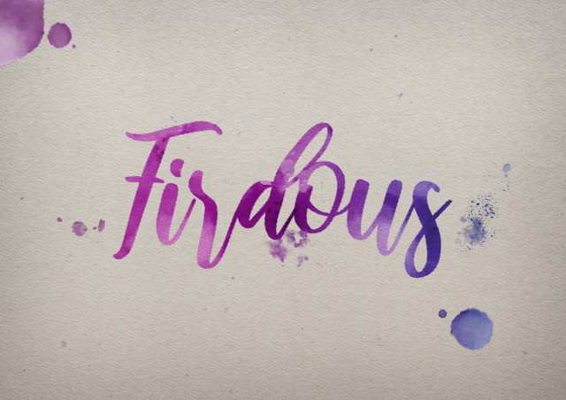 Free photo of Firdous Watercolor Name DP