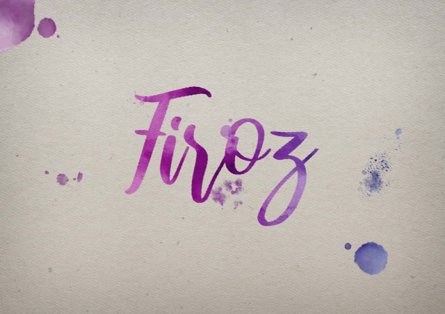 Free photo of Firoz Watercolor Name DP