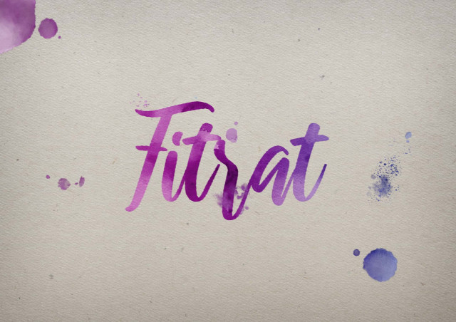 Free photo of Fitrat Watercolor Name DP