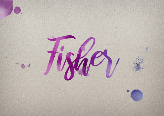 Free photo of Fisher Watercolor Name DP