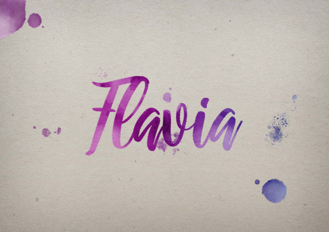 Free photo of Flavia Watercolor Name DP