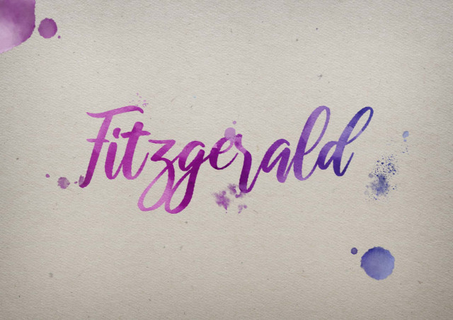 Free photo of Fitzgerald Watercolor Name DP