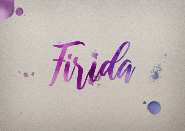 Free photo of Firida Watercolor Name DP