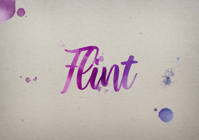 Free photo of Flint Watercolor Name DP