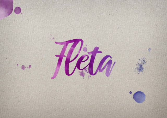 Free photo of Fleta Watercolor Name DP