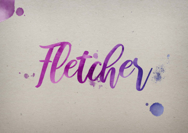 Free photo of Fletcher Watercolor Name DP