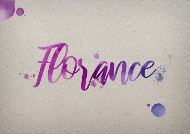 Free photo of Florance Watercolor Name DP