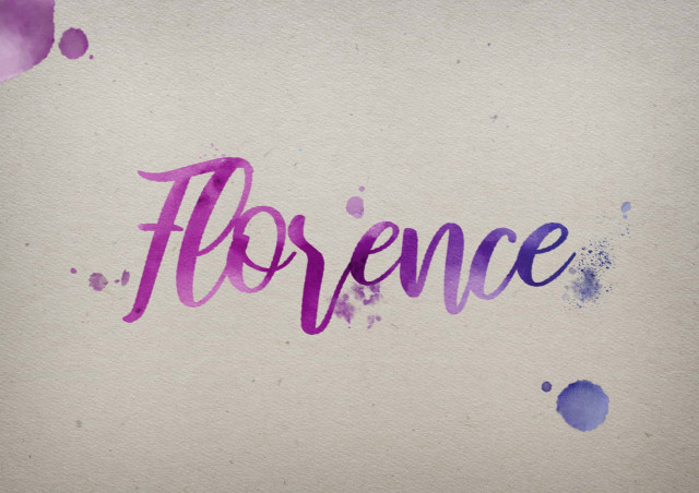 Free photo of Florence Watercolor Name DP