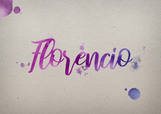 Free photo of Florencio Watercolor Name DP