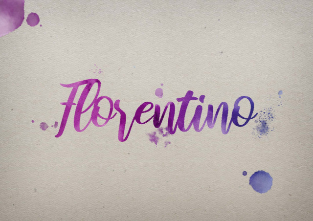 Free photo of Florentino Watercolor Name DP