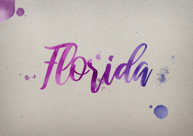 Free photo of Florida Watercolor Name DP