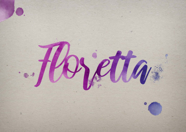 Free photo of Floretta Watercolor Name DP