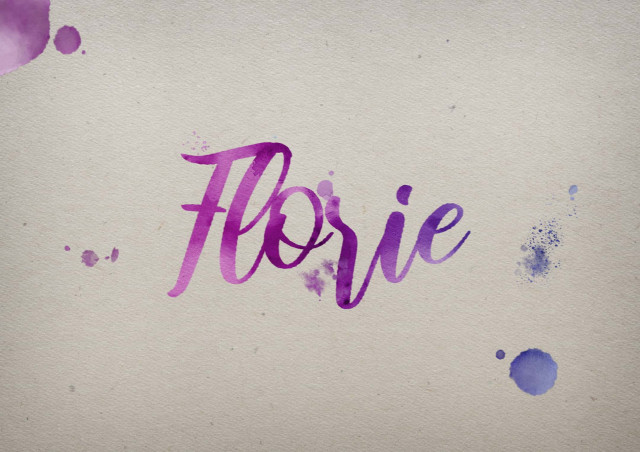 Free photo of Florie Watercolor Name DP