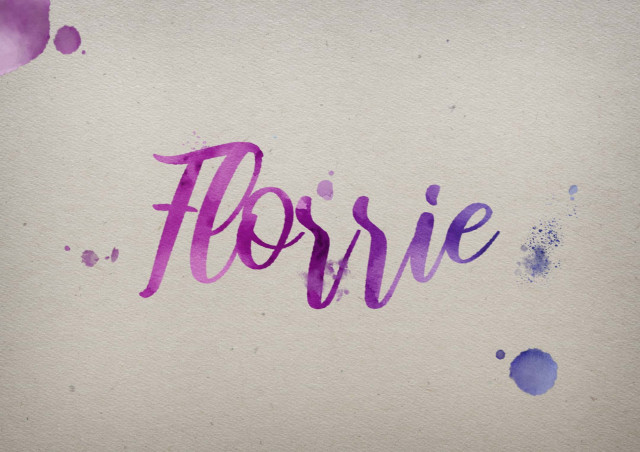 Free photo of Florrie Watercolor Name DP