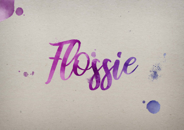 Free photo of Flossie Watercolor Name DP