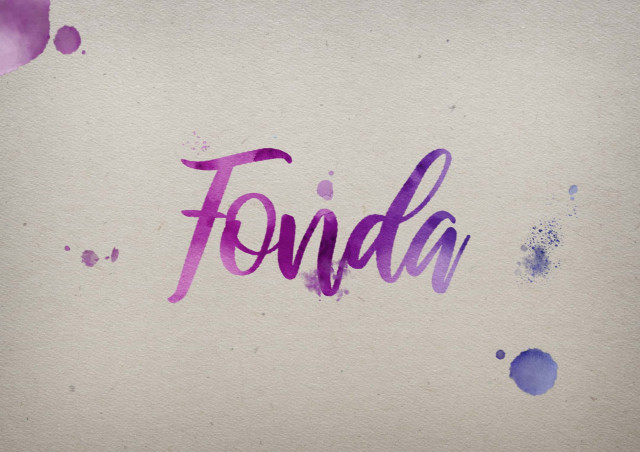 Free photo of Fonda Watercolor Name DP