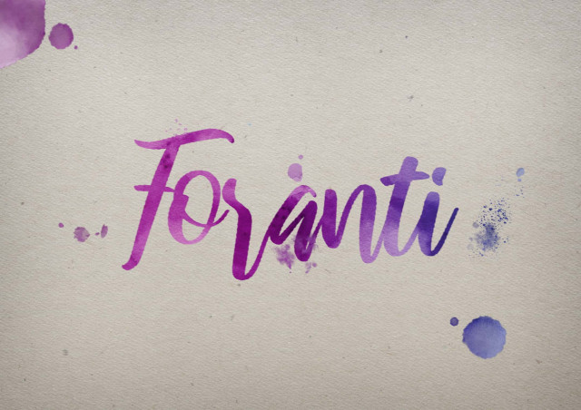 Free photo of Foranti Watercolor Name DP