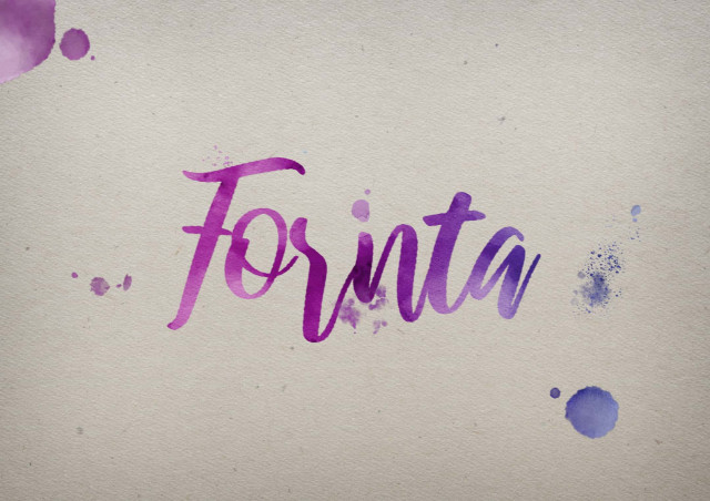 Free photo of Fornta Watercolor Name DP