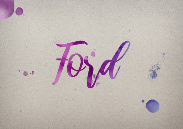 Free photo of Ford Watercolor Name DP