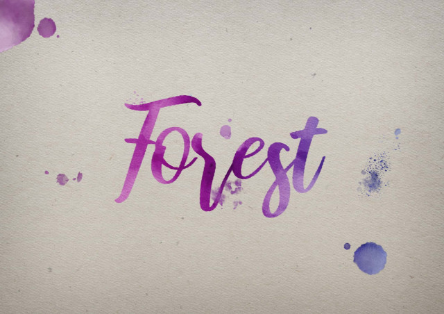 Free photo of Forest Watercolor Name DP