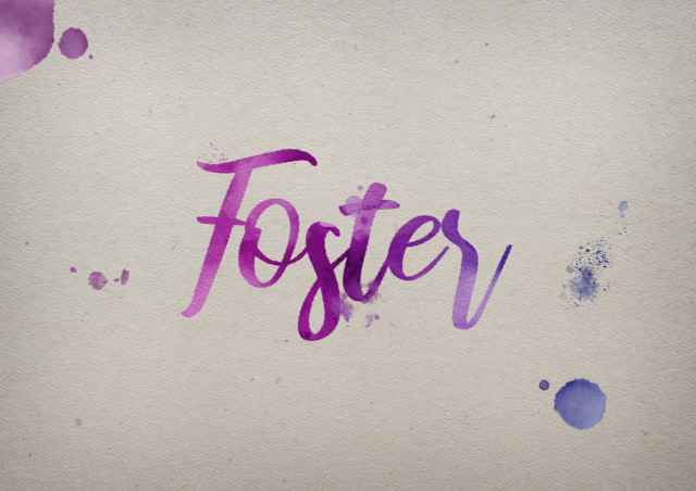 Free photo of Foster Watercolor Name DP