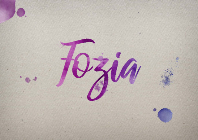 Free photo of Fozia Watercolor Name DP